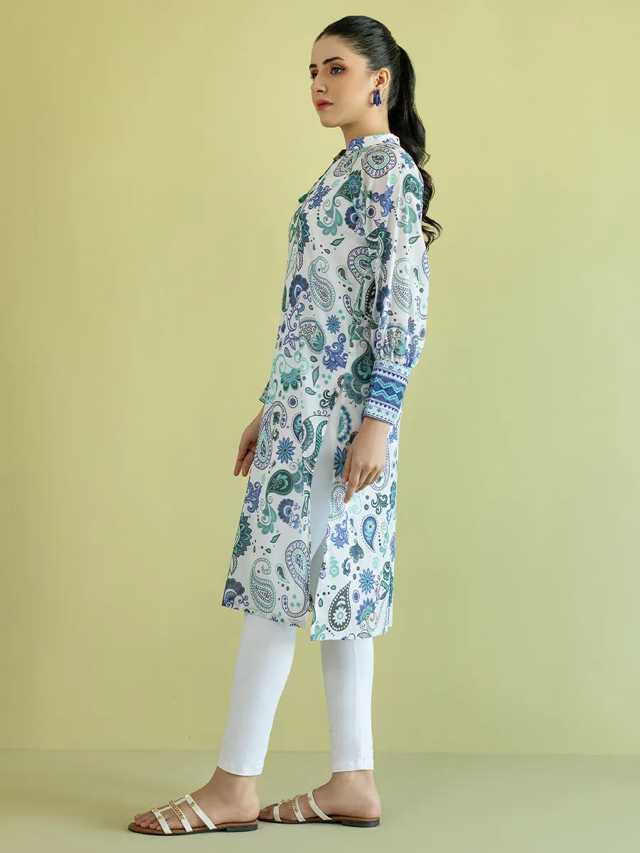 1pc - Stitched Basic Printed Lawn Shirt