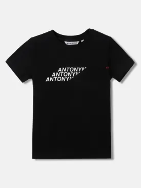 Antony Morato Kids Black Fashion Printed Regular Fit T-Shirt