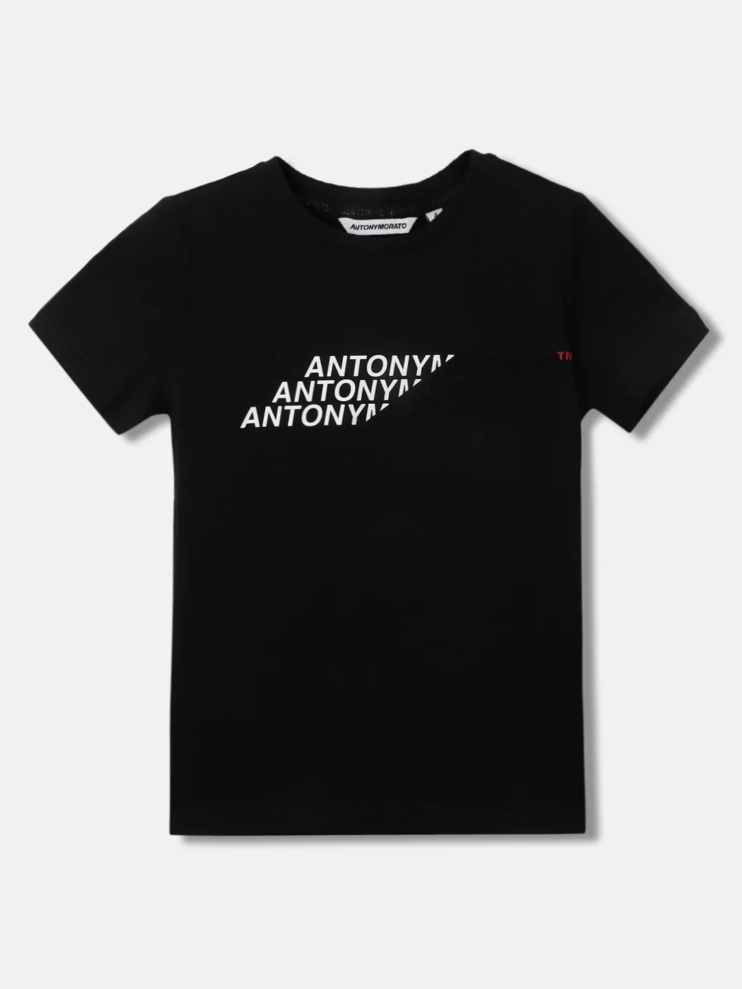 Antony Morato Kids Black Fashion Printed Regular Fit T-Shirt