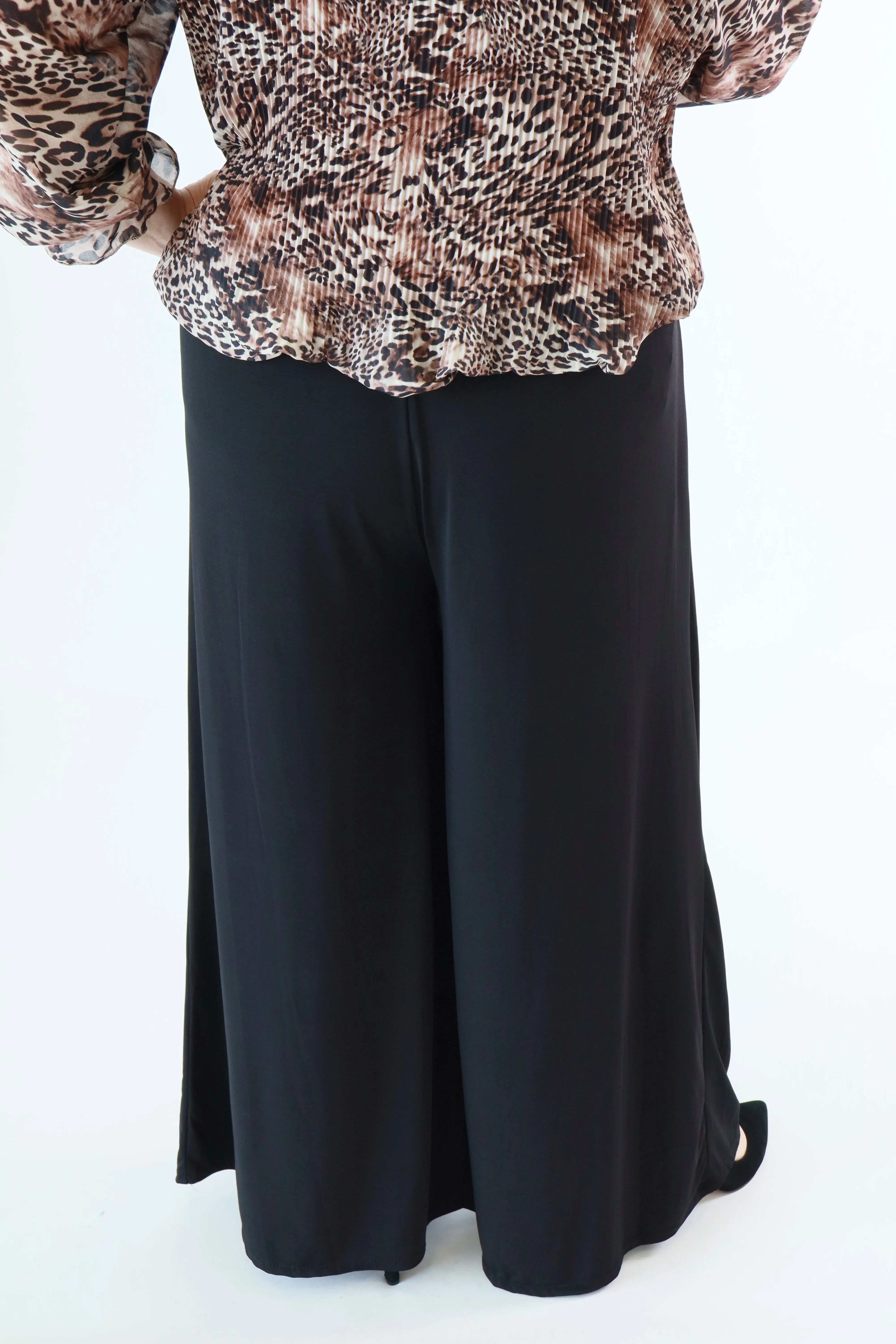 Autumn Wide Leg Trousers in Black