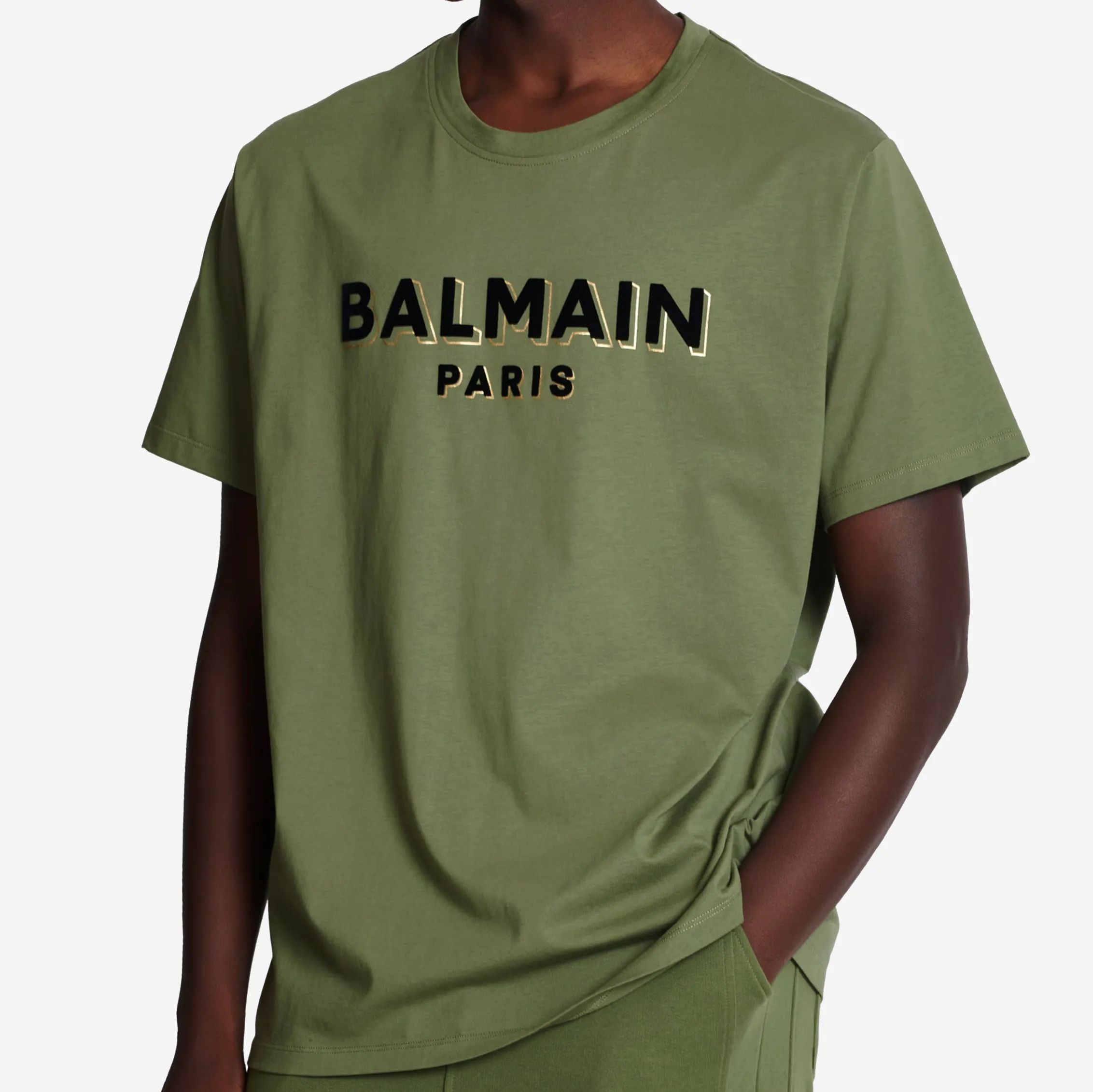 Balmain Flocked Logo T-Shirt