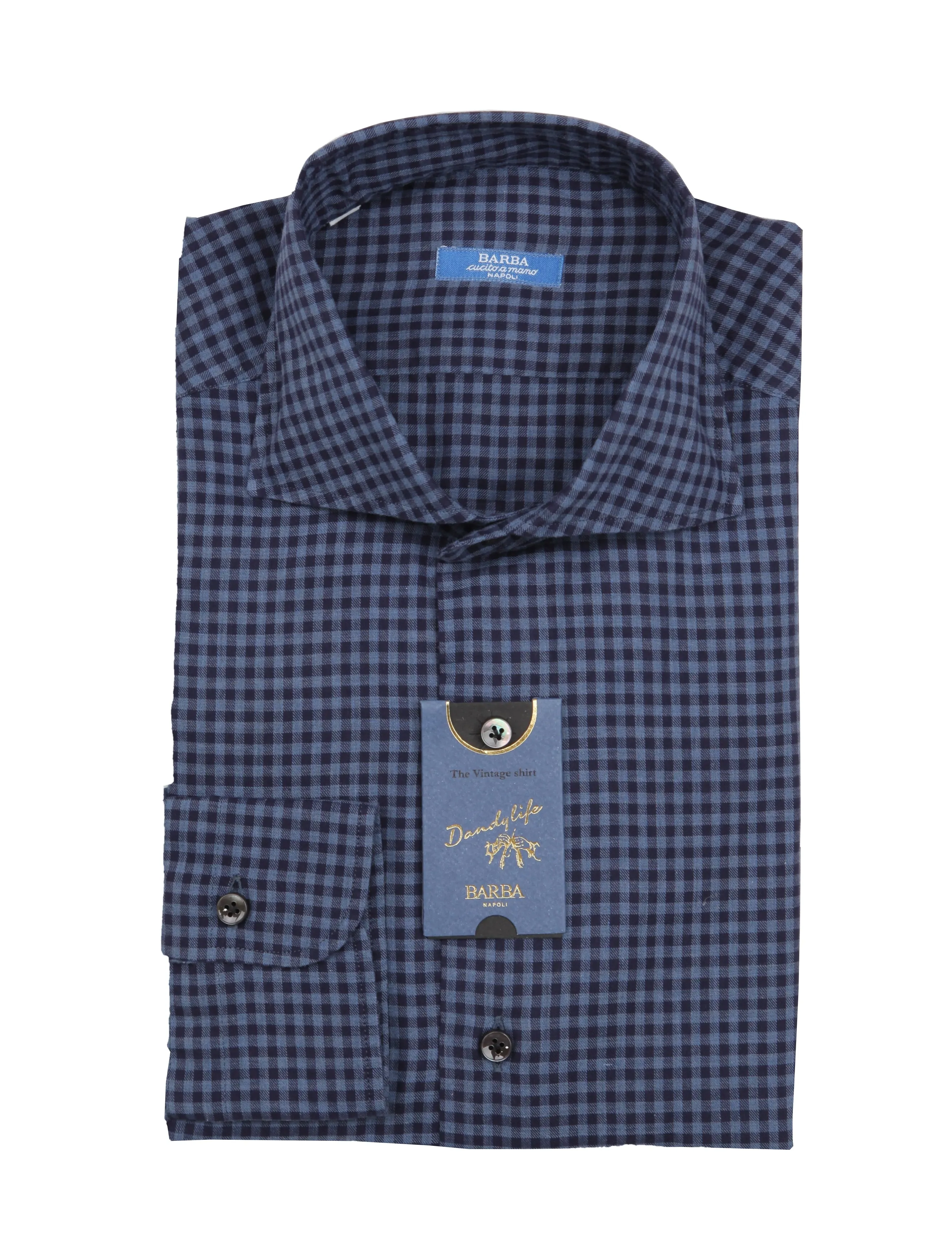 Barba Napoli Dark Blue Shirt - Extra Slim