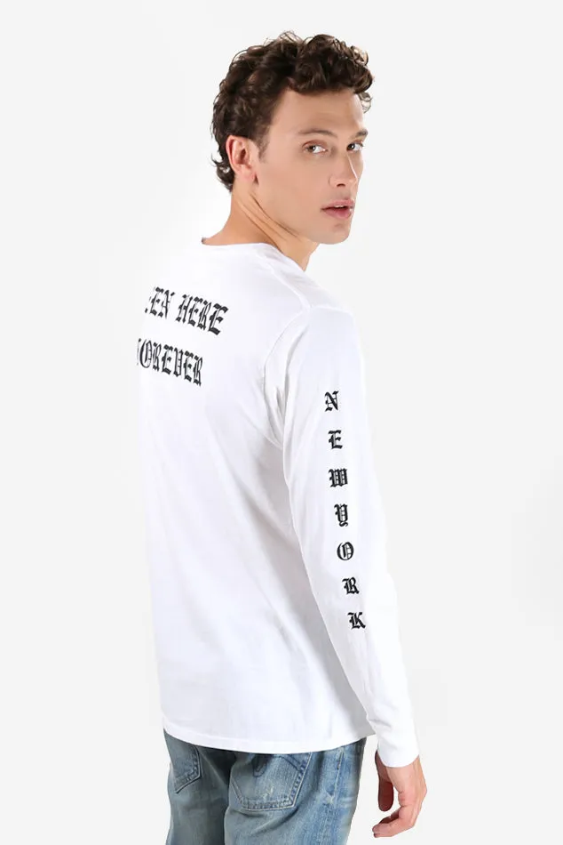 Been Here Forever Long Sleeve Tee White