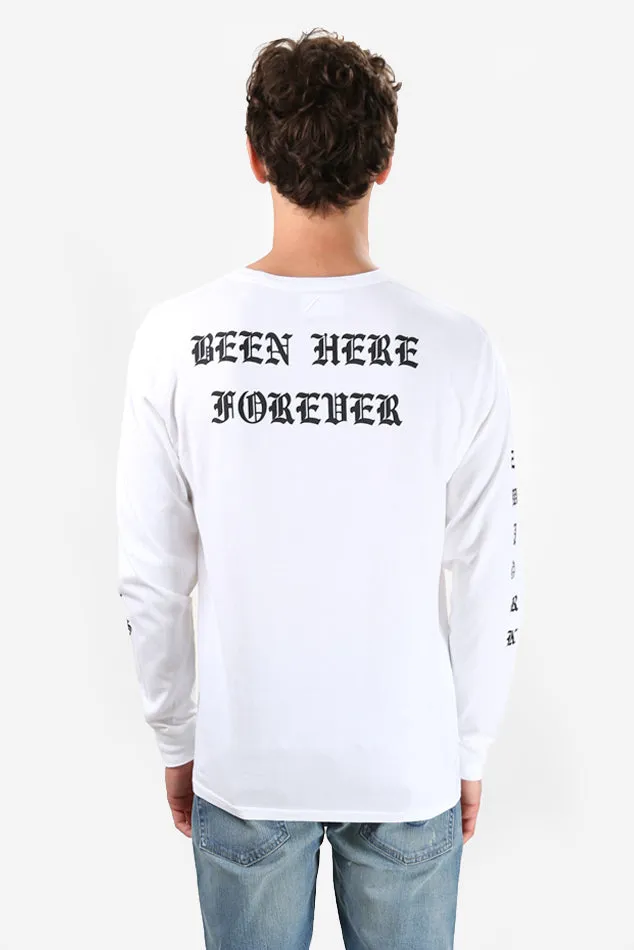 Been Here Forever Long Sleeve Tee White