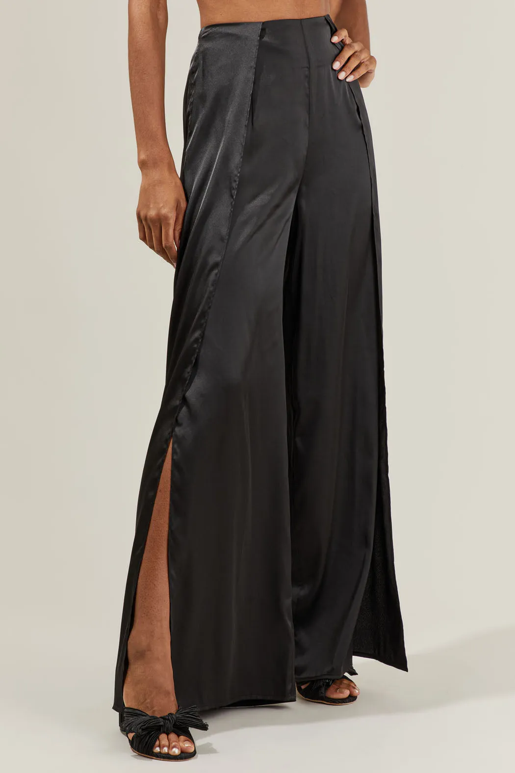 Belinda Satin Wrap Pants