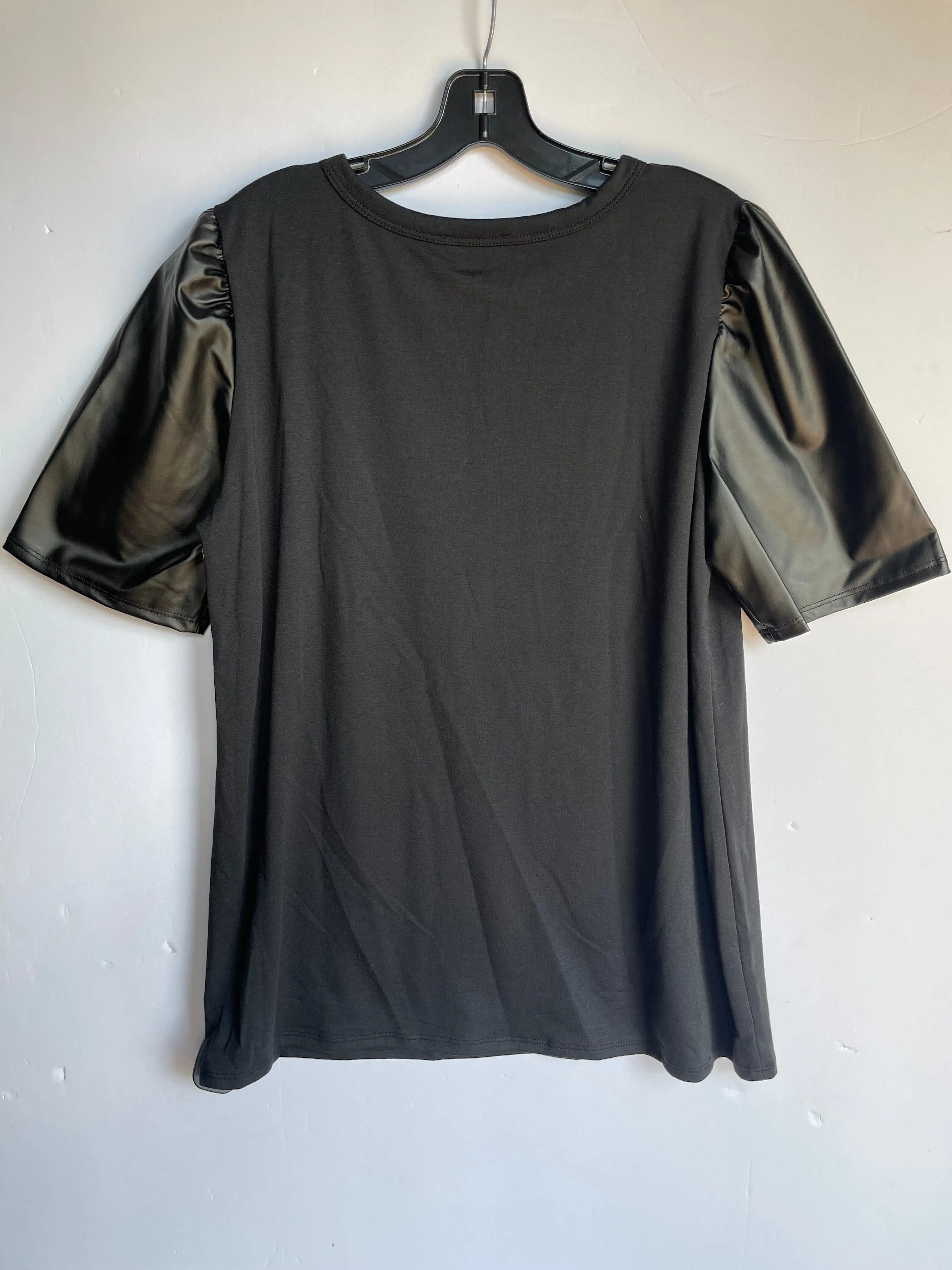 Black Top Short Sleeve Heimish Usa, Size 3x