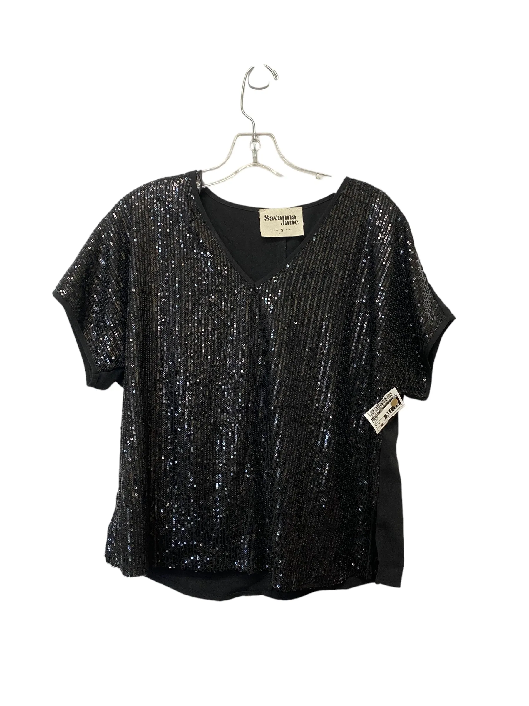 Black Top Short Sleeve Savanna Jane, Size S