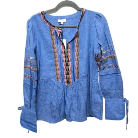 Blouse Long Sleeve By A Loves A In Blue, Size: S