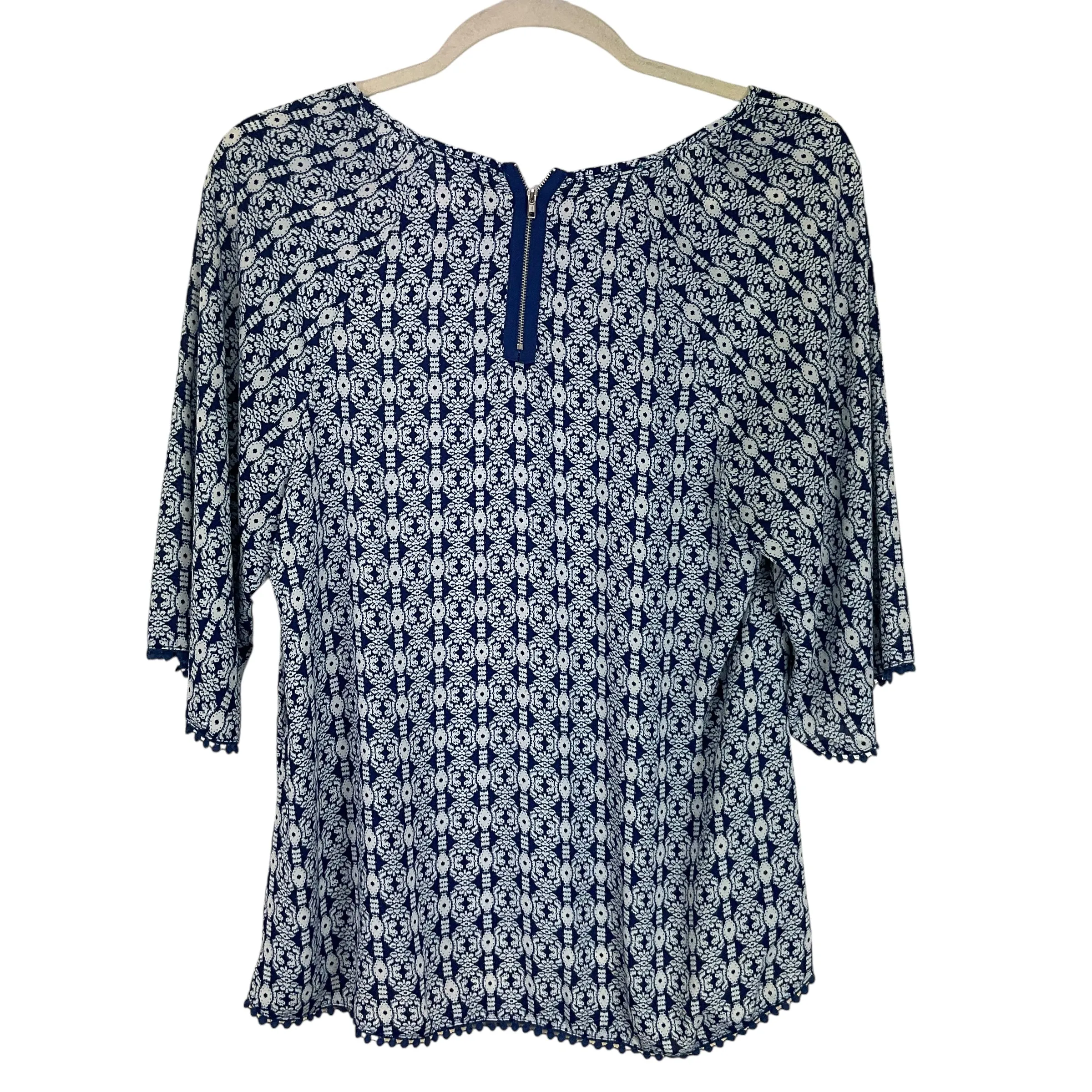 Blouse Long Sleeve By Eyeshadow In Blue, Size: 1x