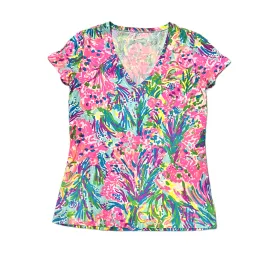 Blue & Pink Top Short Sleeve Designer By Lilly Pulitzer, Size: S