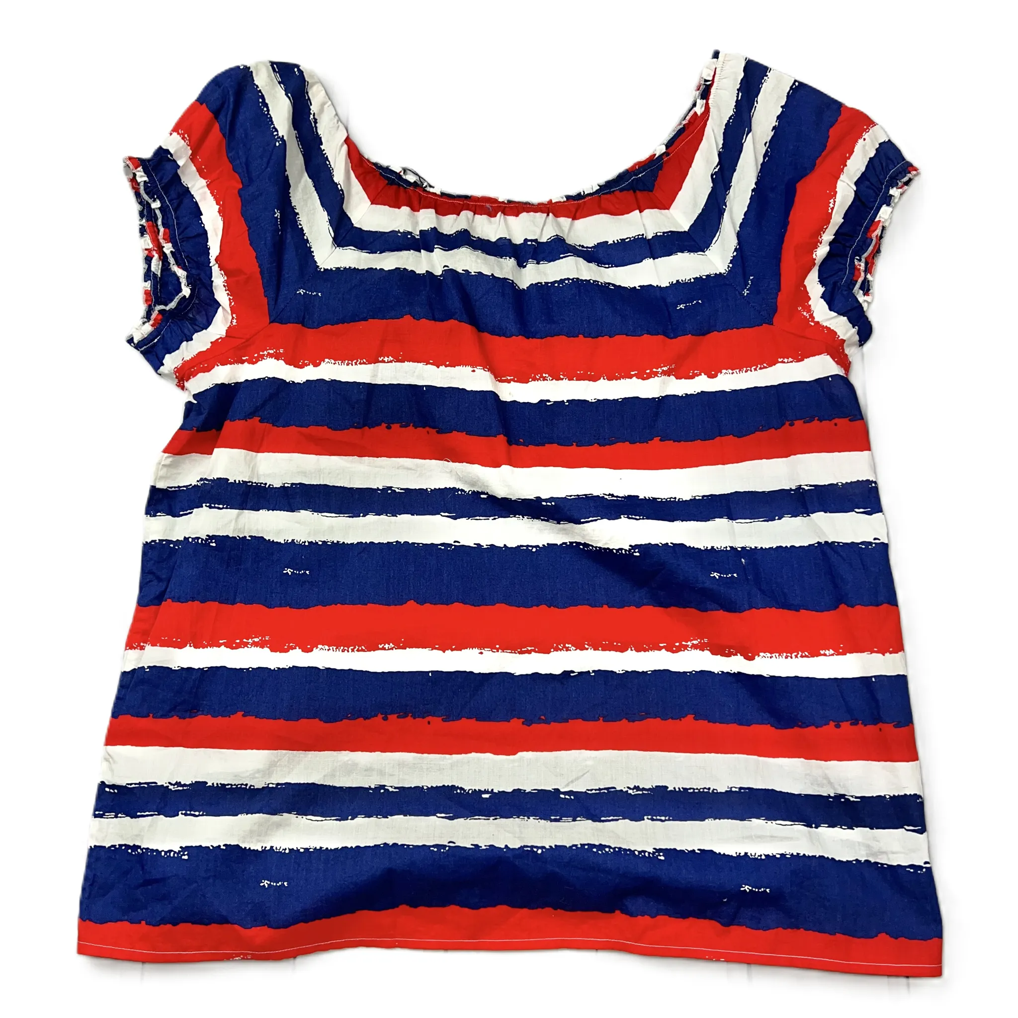 Blue & Red & White Top Short Sleeve By Vineyard Vines, Size: L