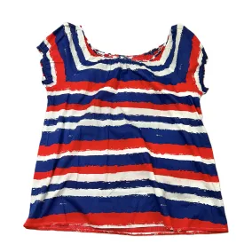 Blue & Red & White Top Short Sleeve By Vineyard Vines, Size: L