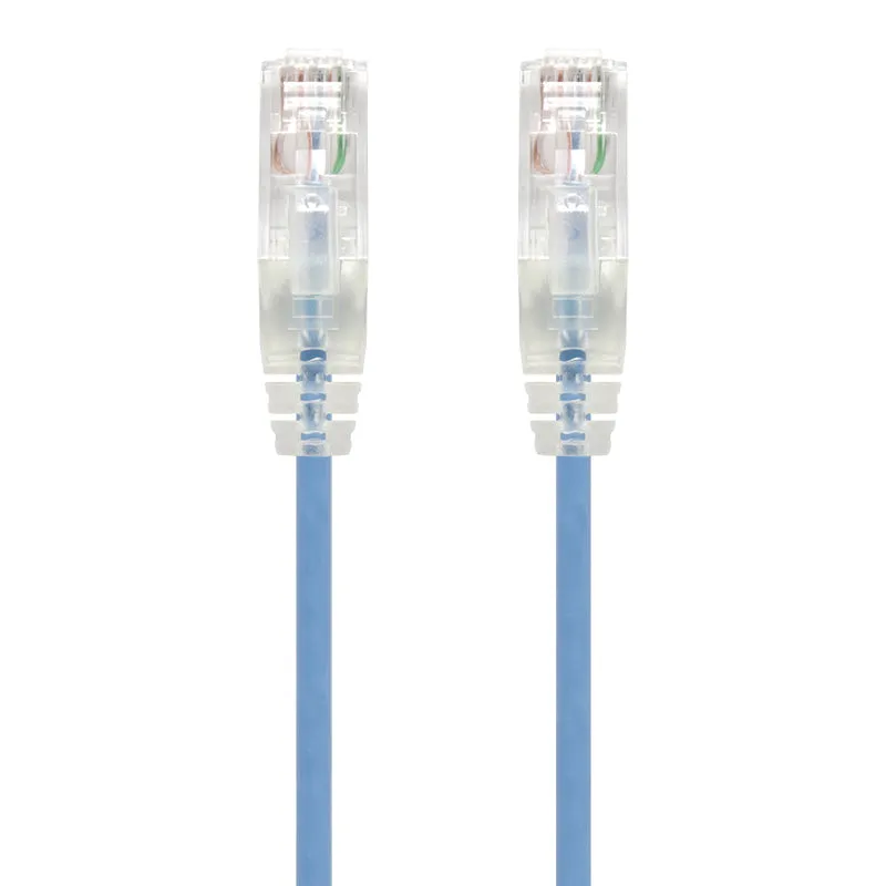 Blue Ultra Slim Cat6 Network Cable, UTP, 28AWG - Series Alpha - Commercial