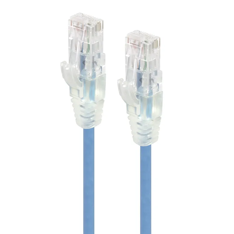 Blue Ultra Slim Cat6 Network Cable, UTP, 28AWG - Series Alpha - Commercial