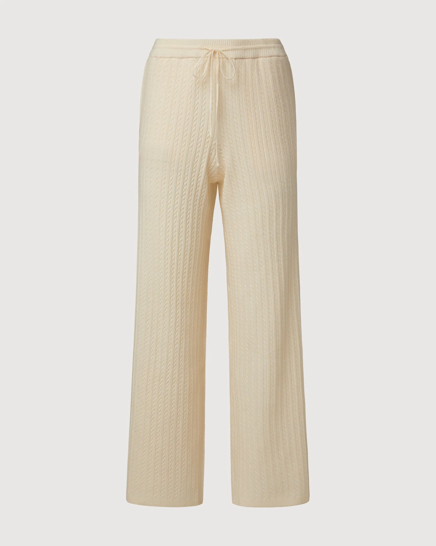 Cable Knit Wide Leg Pant