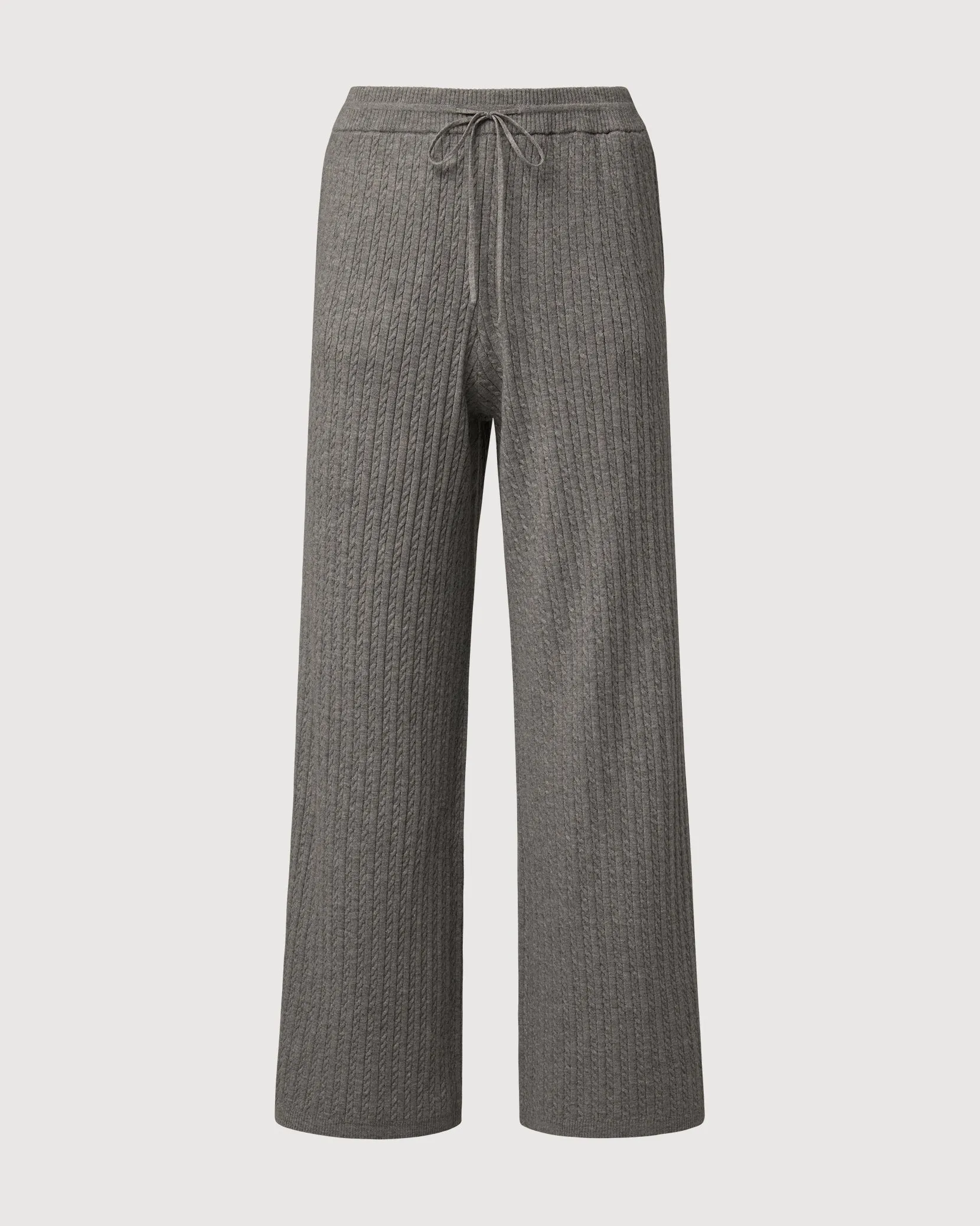 Cable Knit Wide Leg Pant