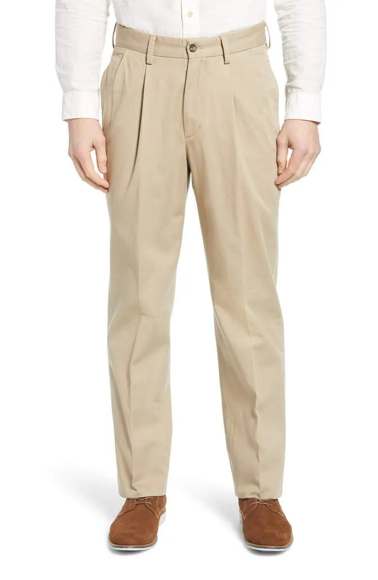 Charleston Khakis Washed Khaki<br>Pleated<br>Long Rise