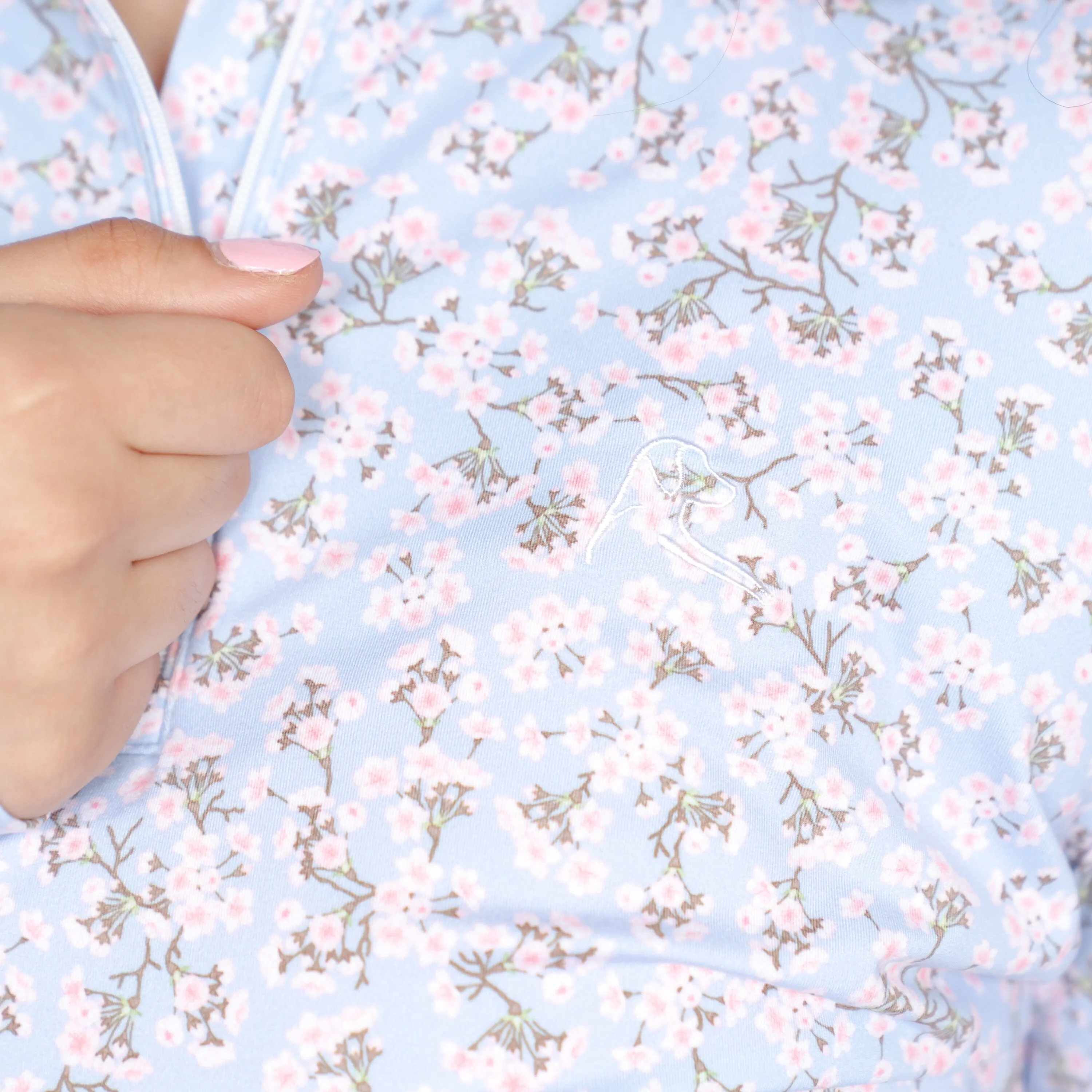 Cherry Blossom Performance Q-Zip | The Cherry Blossom - Baby Blue