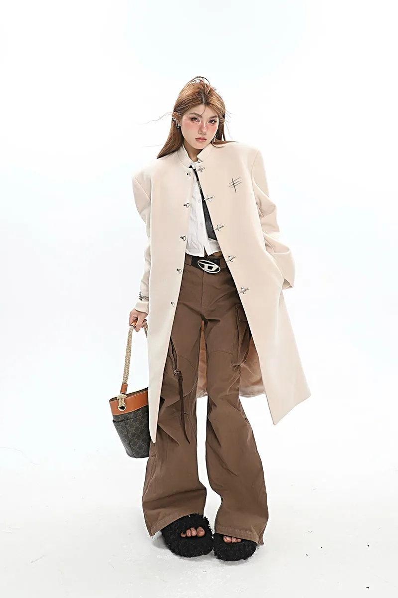 Clara Solid Color Long Sleeve Short Coat