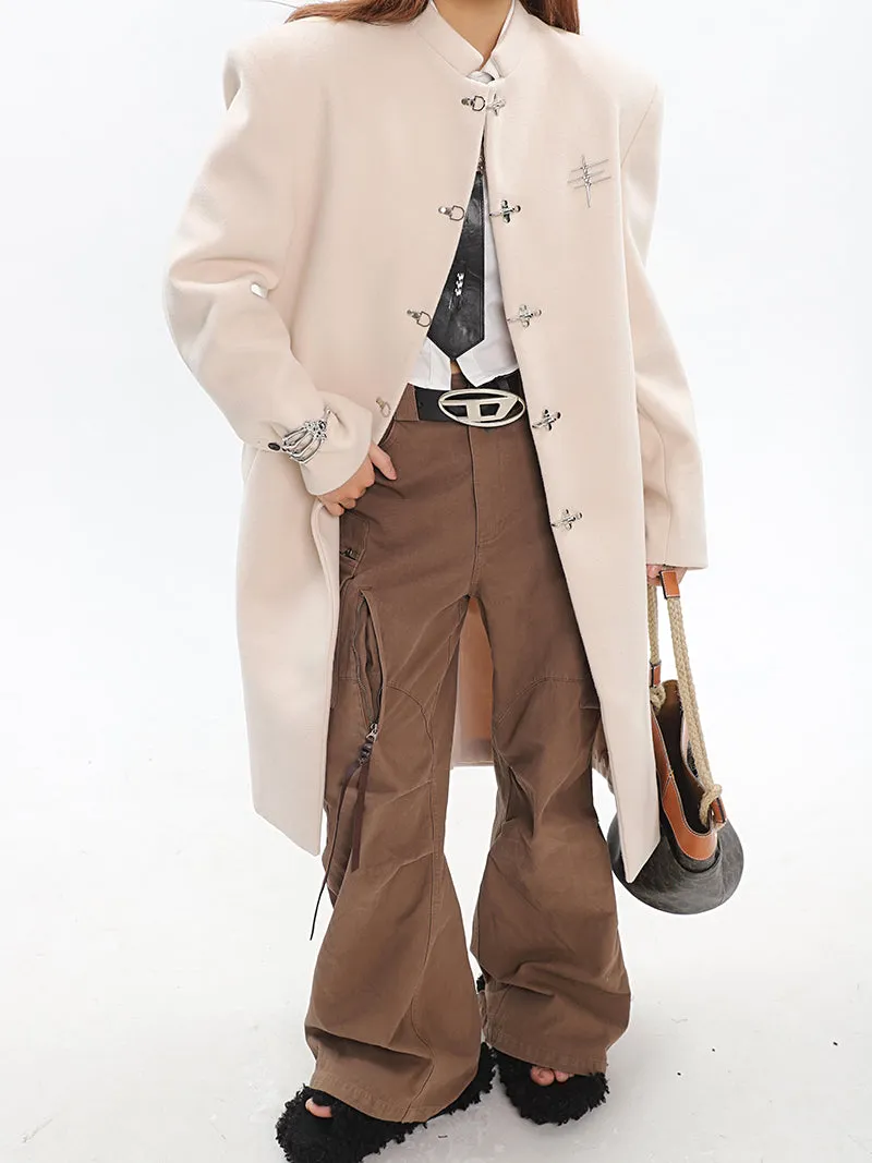 Clara Solid Color Long Sleeve Short Coat