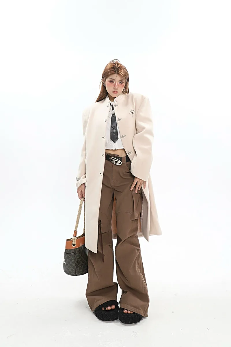 Clara Solid Color Long Sleeve Short Coat