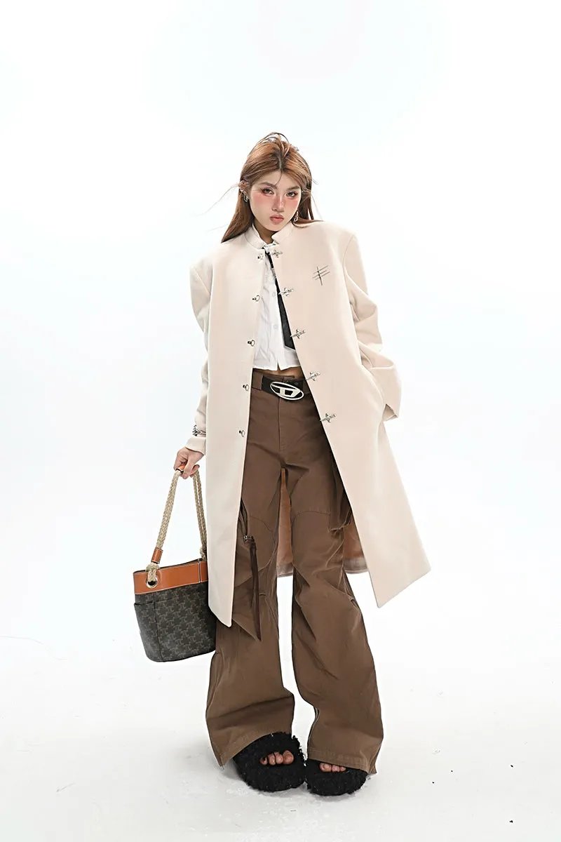 Clara Solid Color Long Sleeve Short Coat