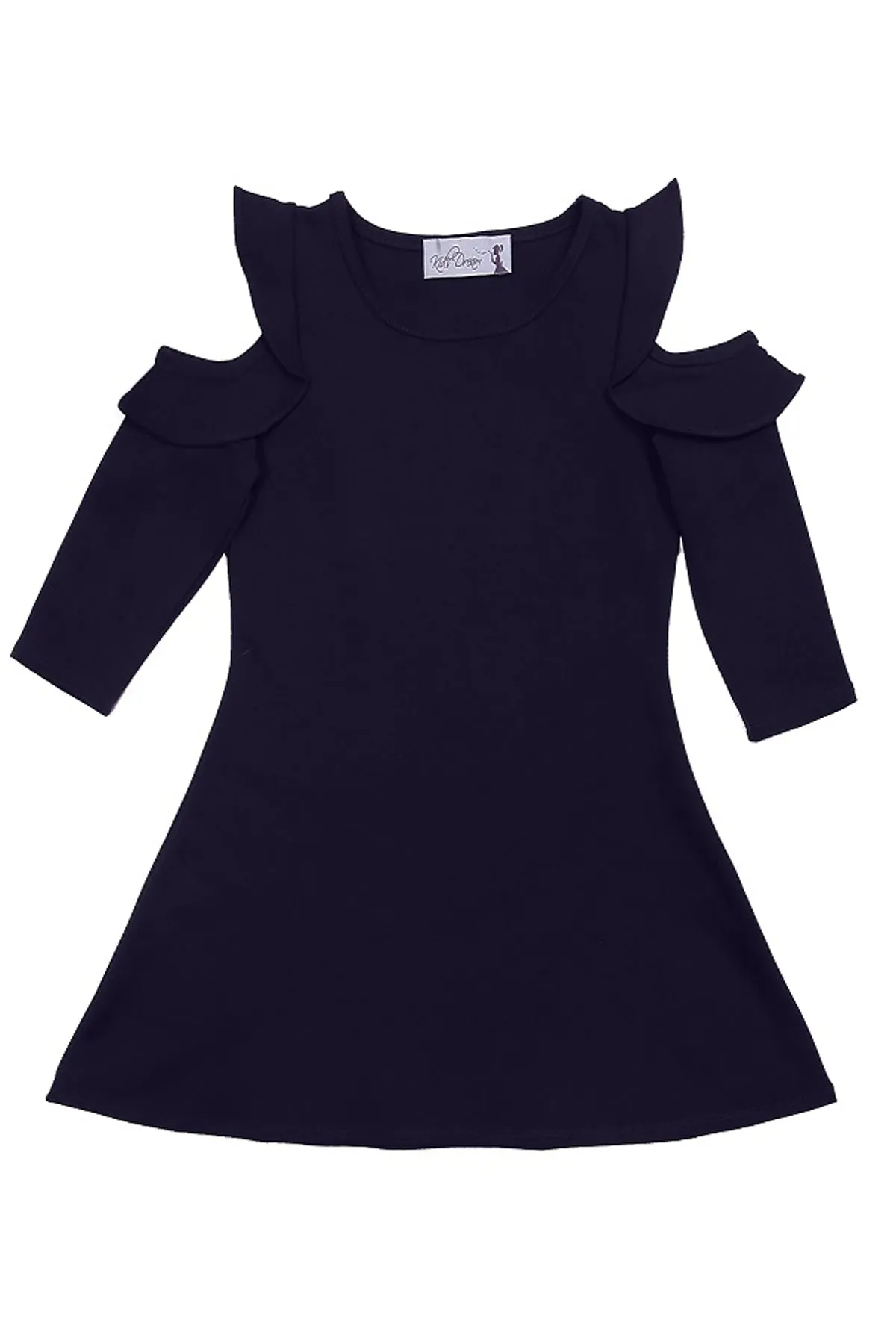 Cold Shoulder Ruffle Girls Dress