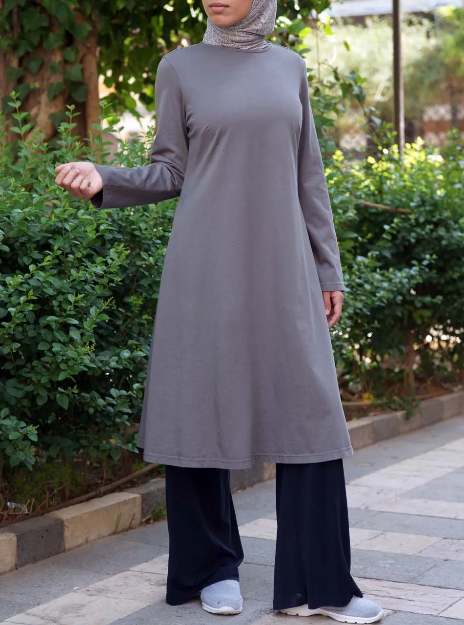 Cotton Flared Jersey Tunic