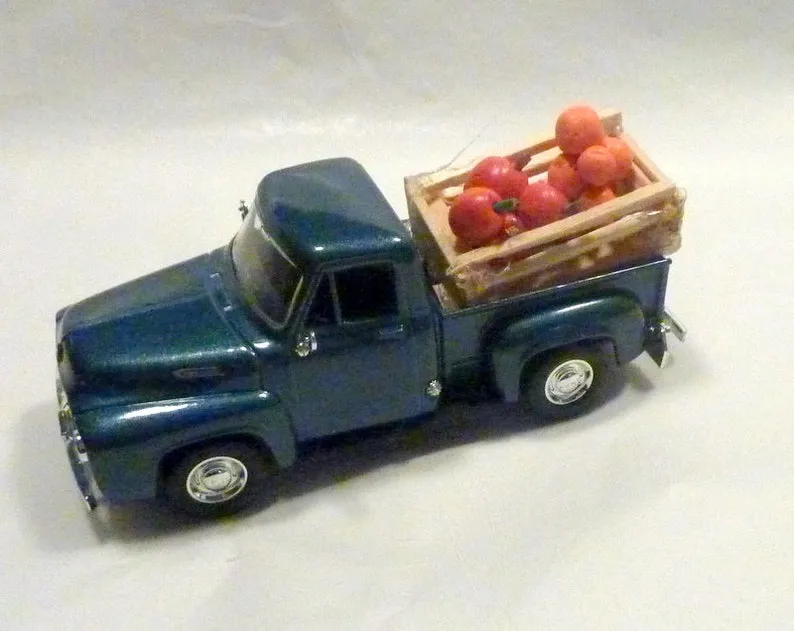 Dark Blue Truck, Diecast truck decor, Blue diecast truck, Metal truck, Farmhouse truck decor