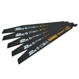 DeWalt 228mm 10TPI General Purpose Reciprocating Blades DT2308L-QZ Pack of 5