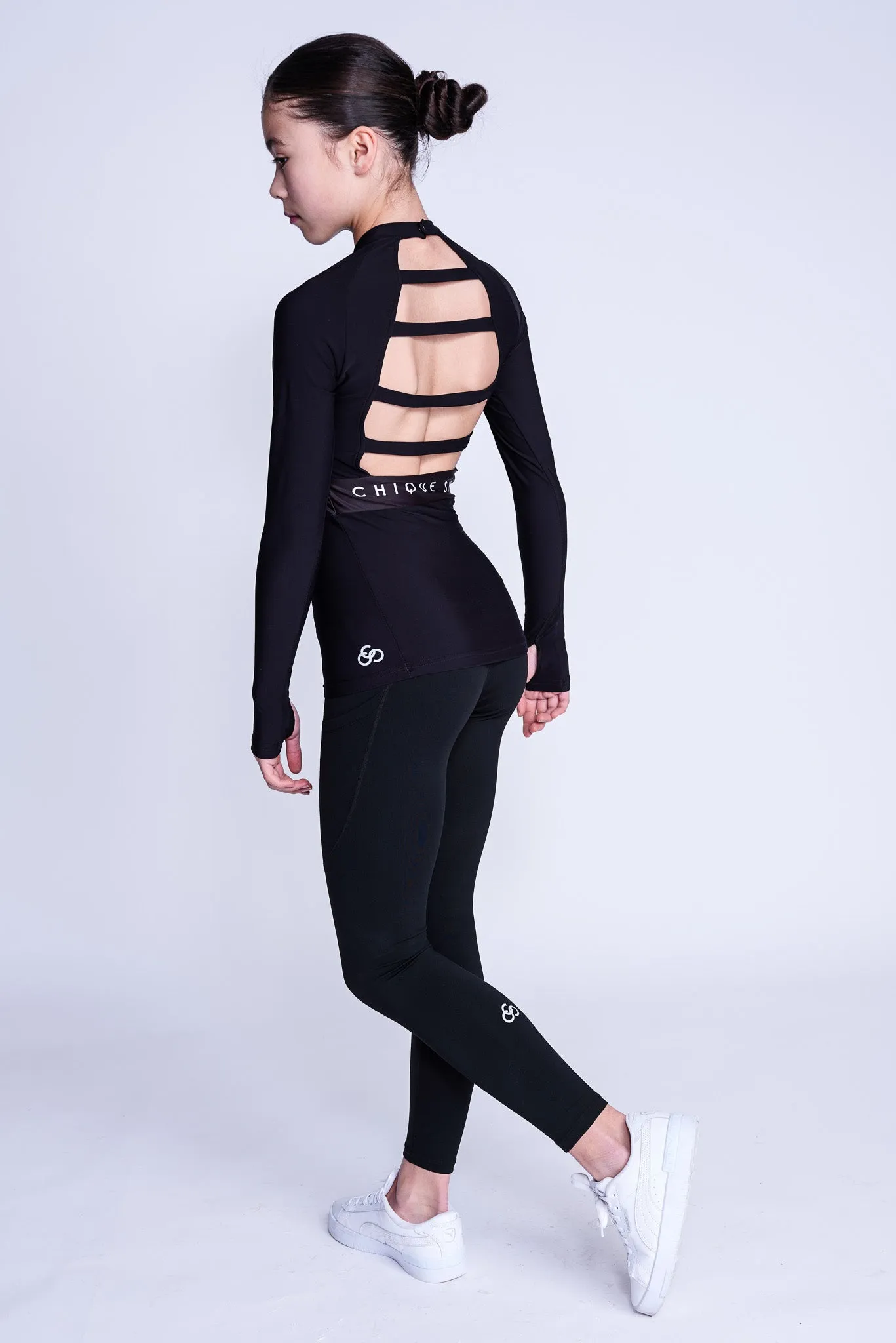 Empower Long-Sleeve Top in Black