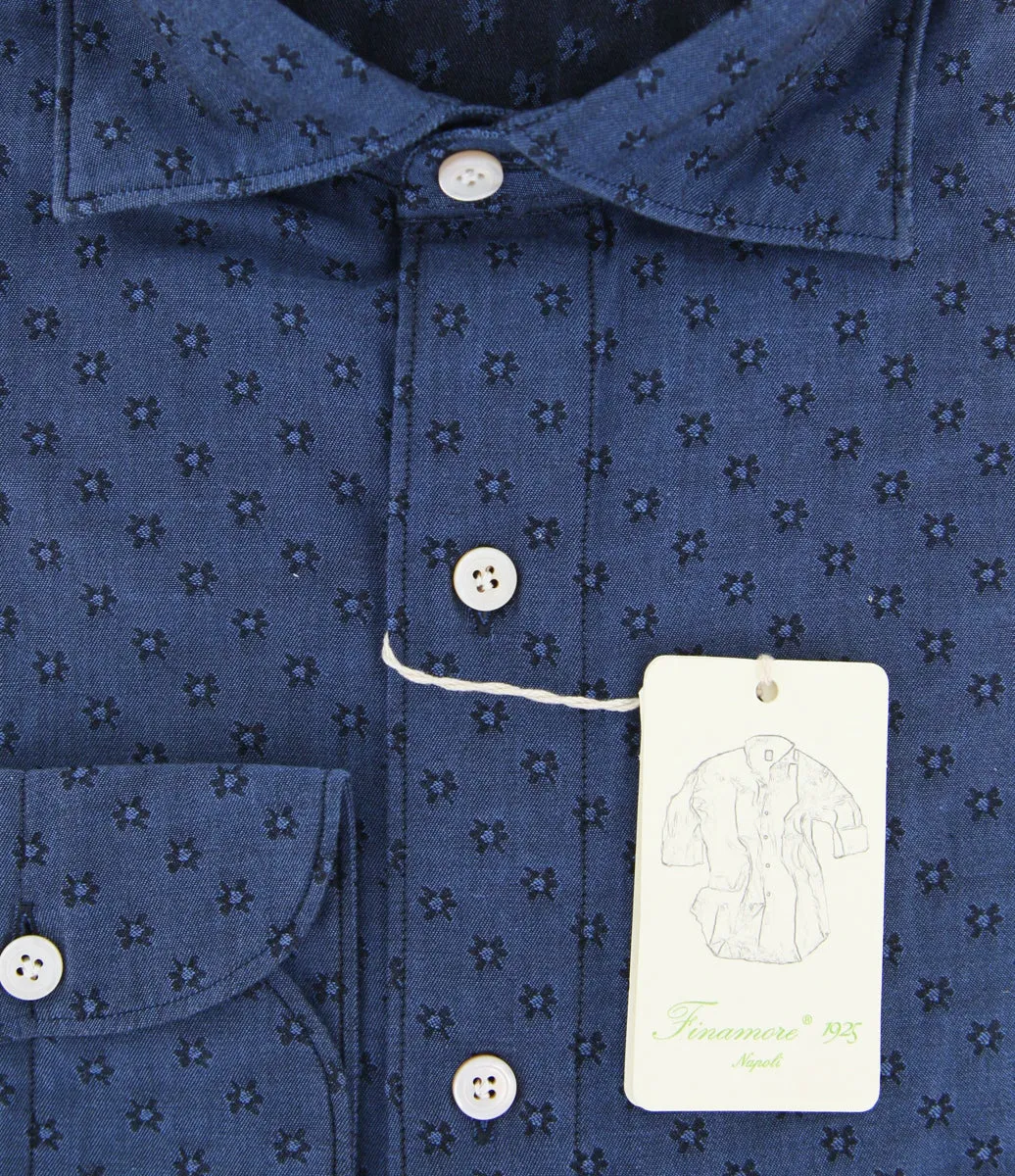 Finamore Napoli Blue Shirt - Extra Slim