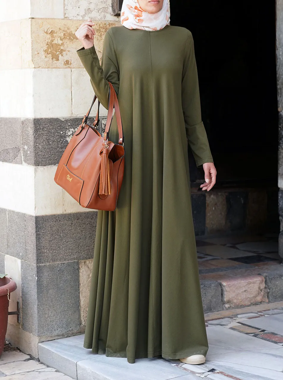 Flared Jersey Maxi Abaya