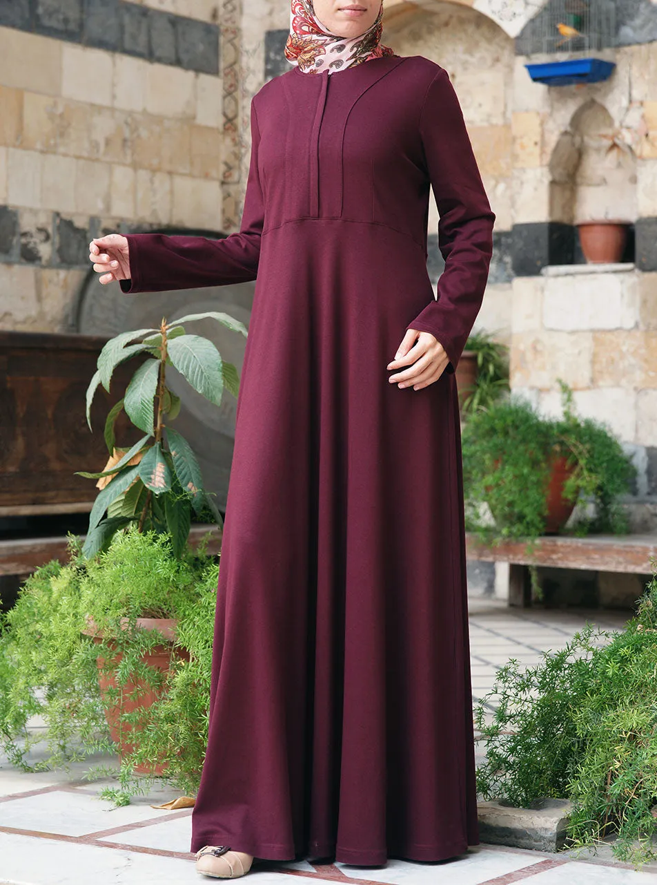 Flared Zip Opening Abaya