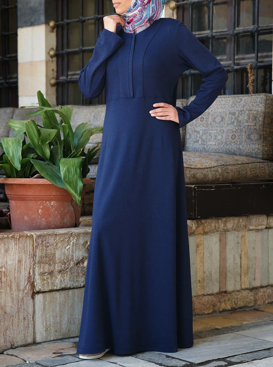 Flared Zip Opening Abaya