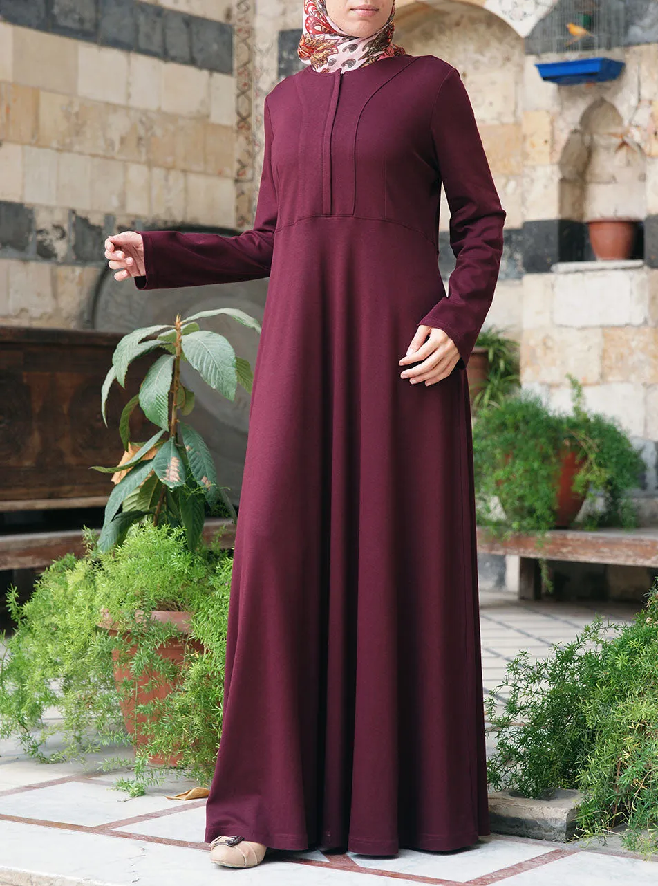 Flared Zip Opening Abaya