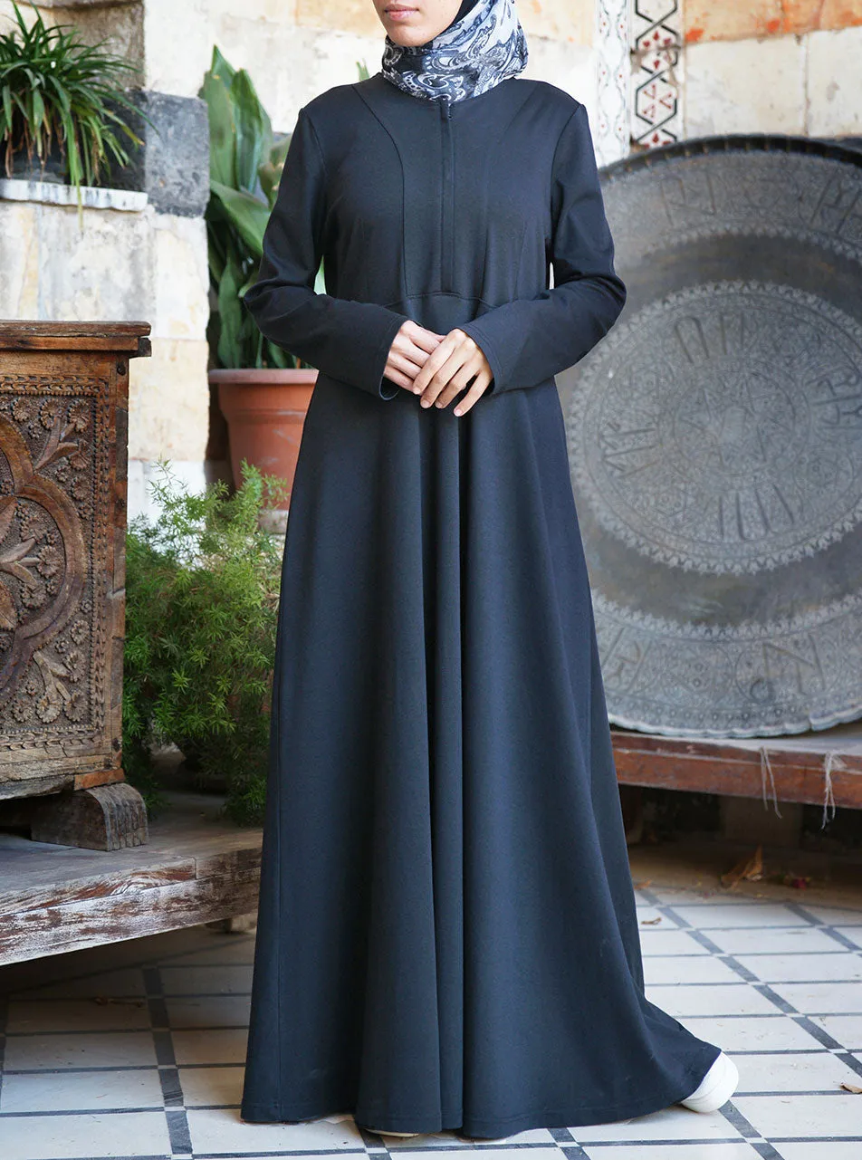 Flared Zip Opening Abaya