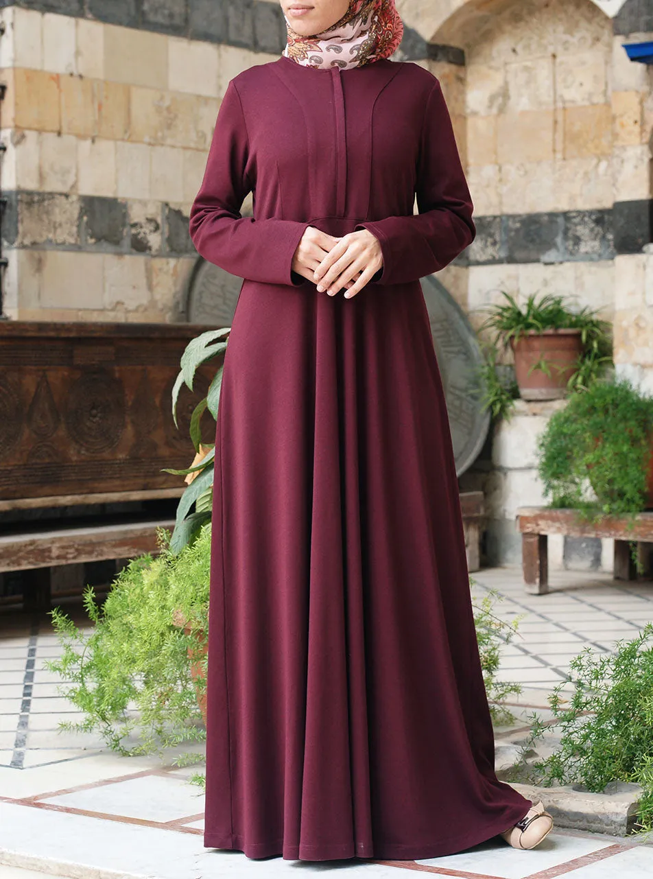 Flared Zip Opening Abaya