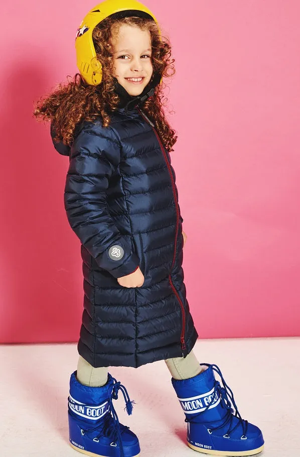 Fluff Kids Coat in Navy Blue