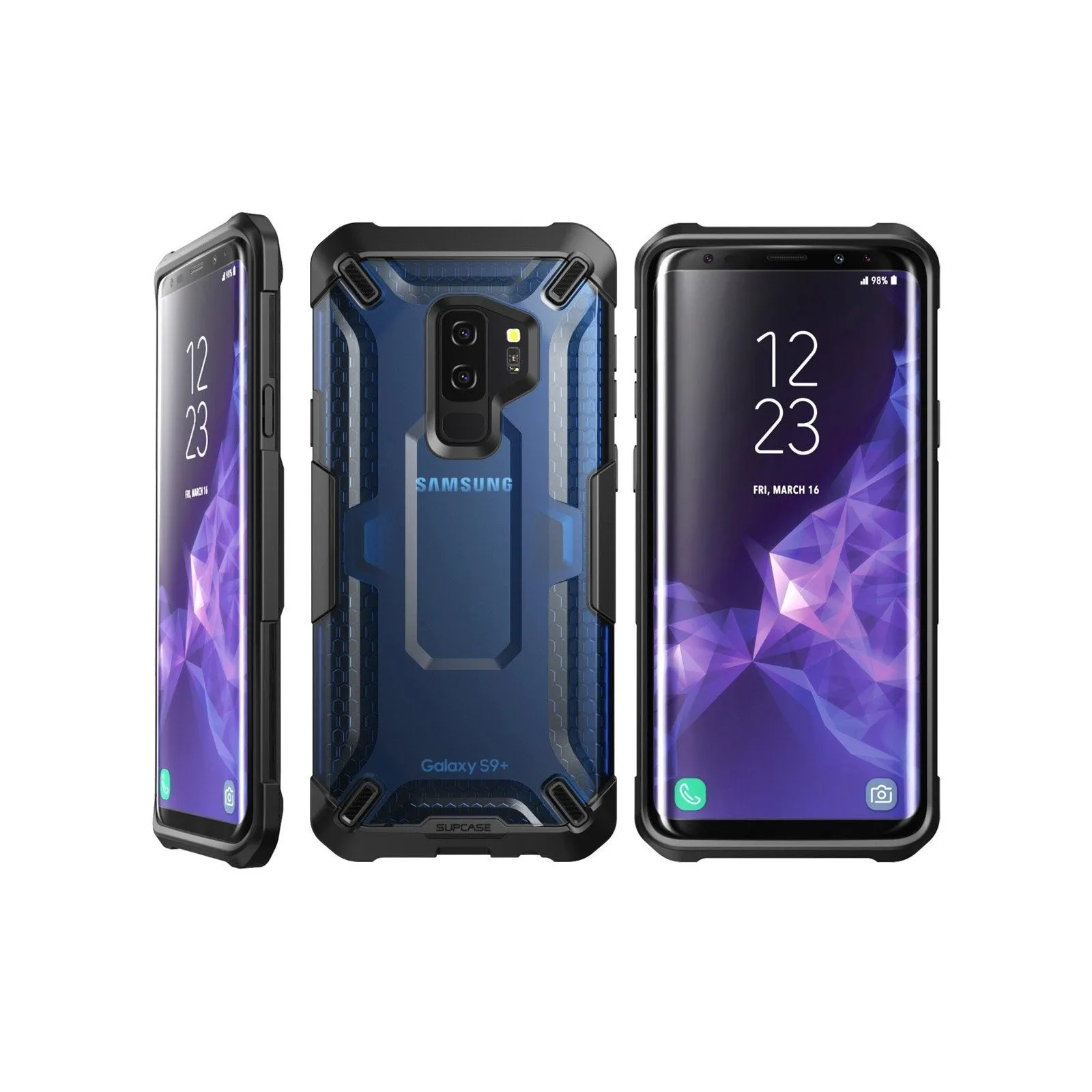 Galaxy S9 Plus Unicorn Beetle Hybrid Clear Protective Case-Blue