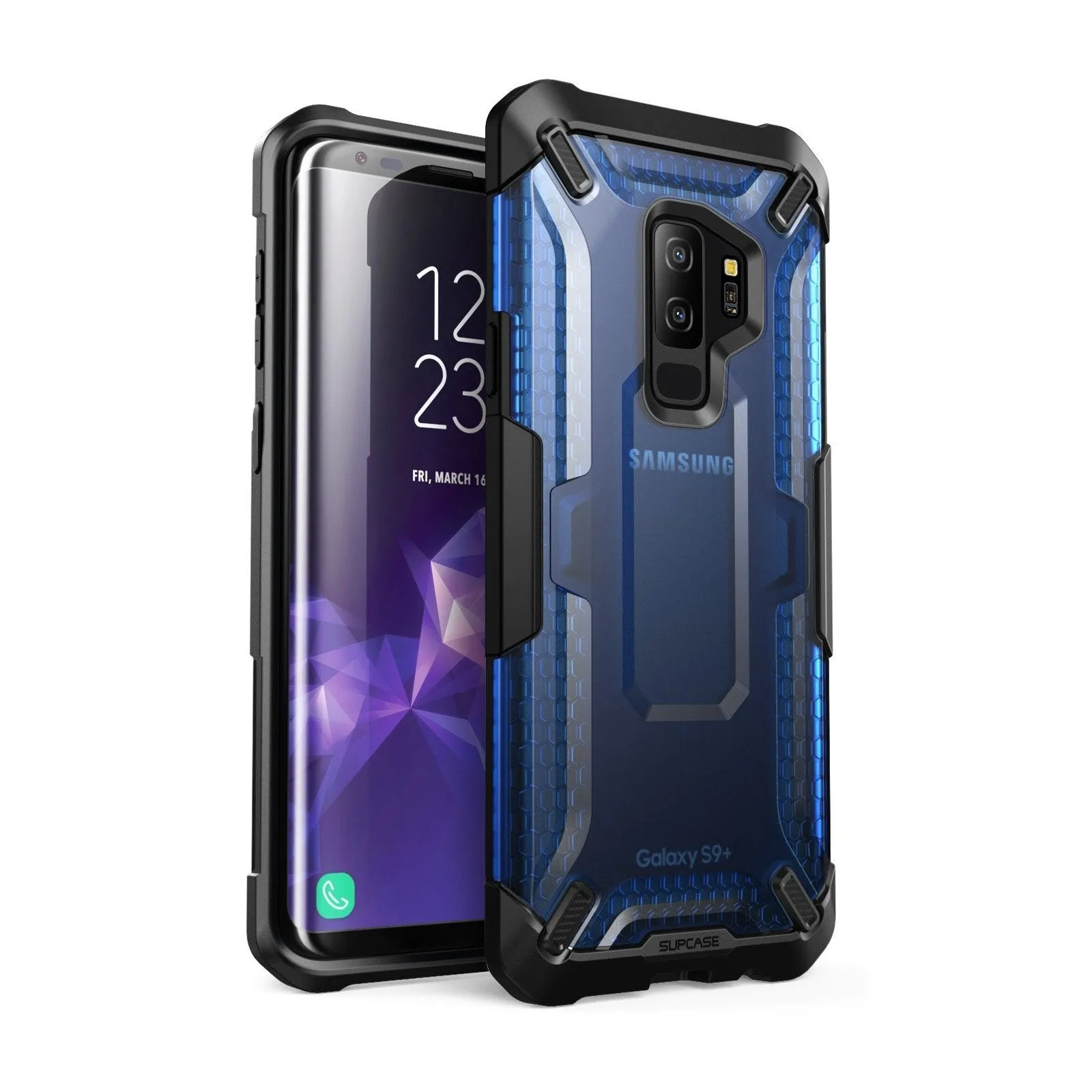 Galaxy S9 Plus Unicorn Beetle Hybrid Clear Protective Case-Blue