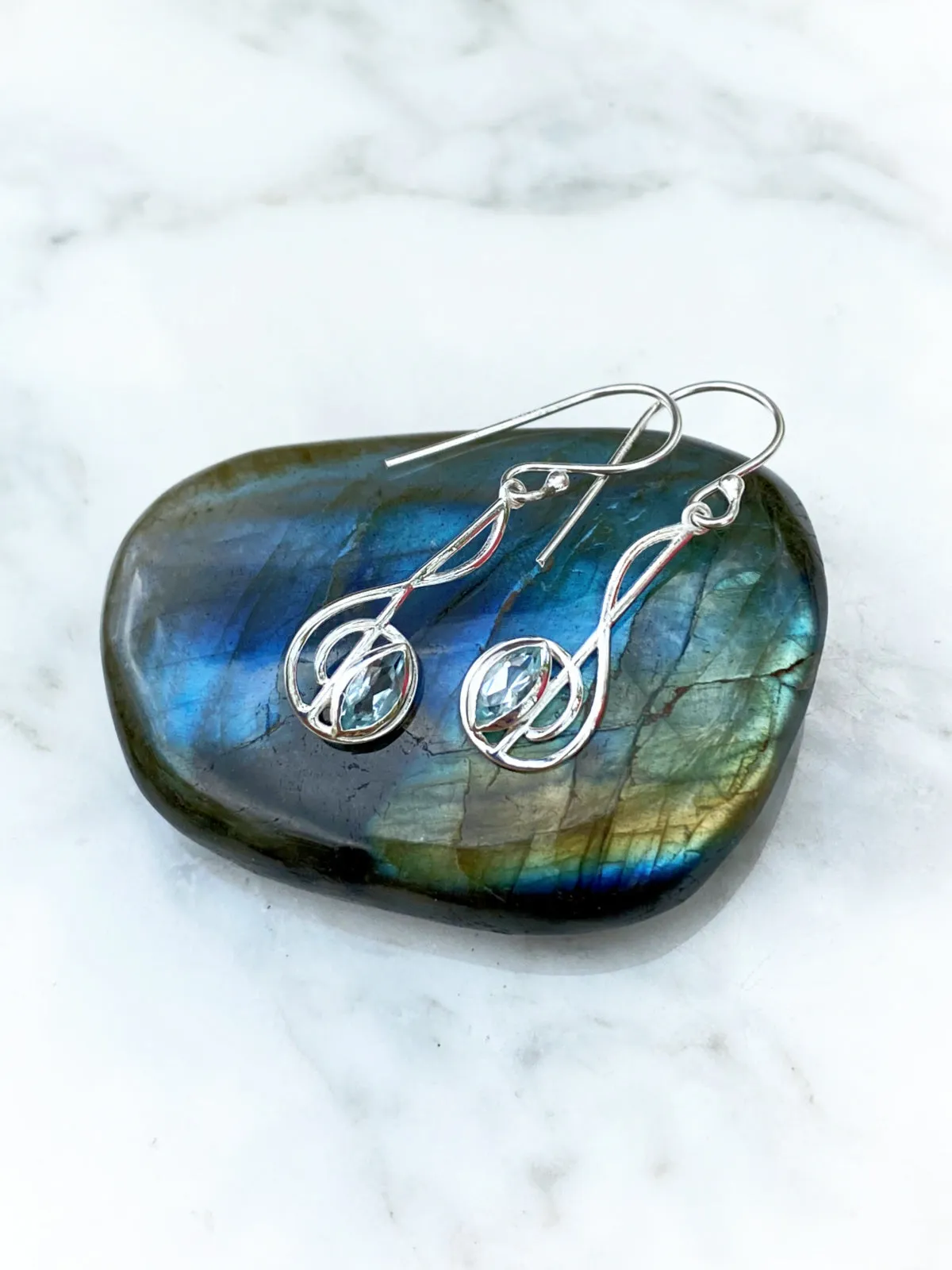 Gemstone Treble Clef Dangles