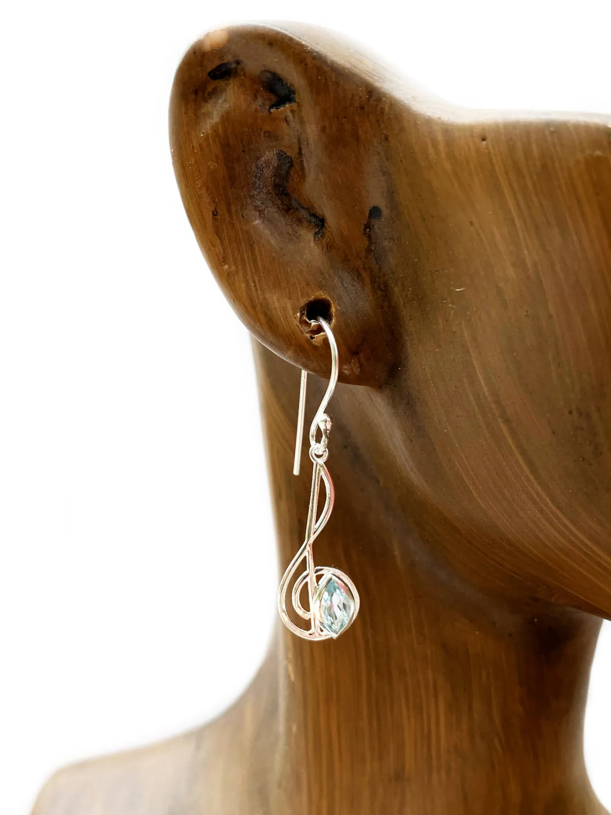 Gemstone Treble Clef Dangles