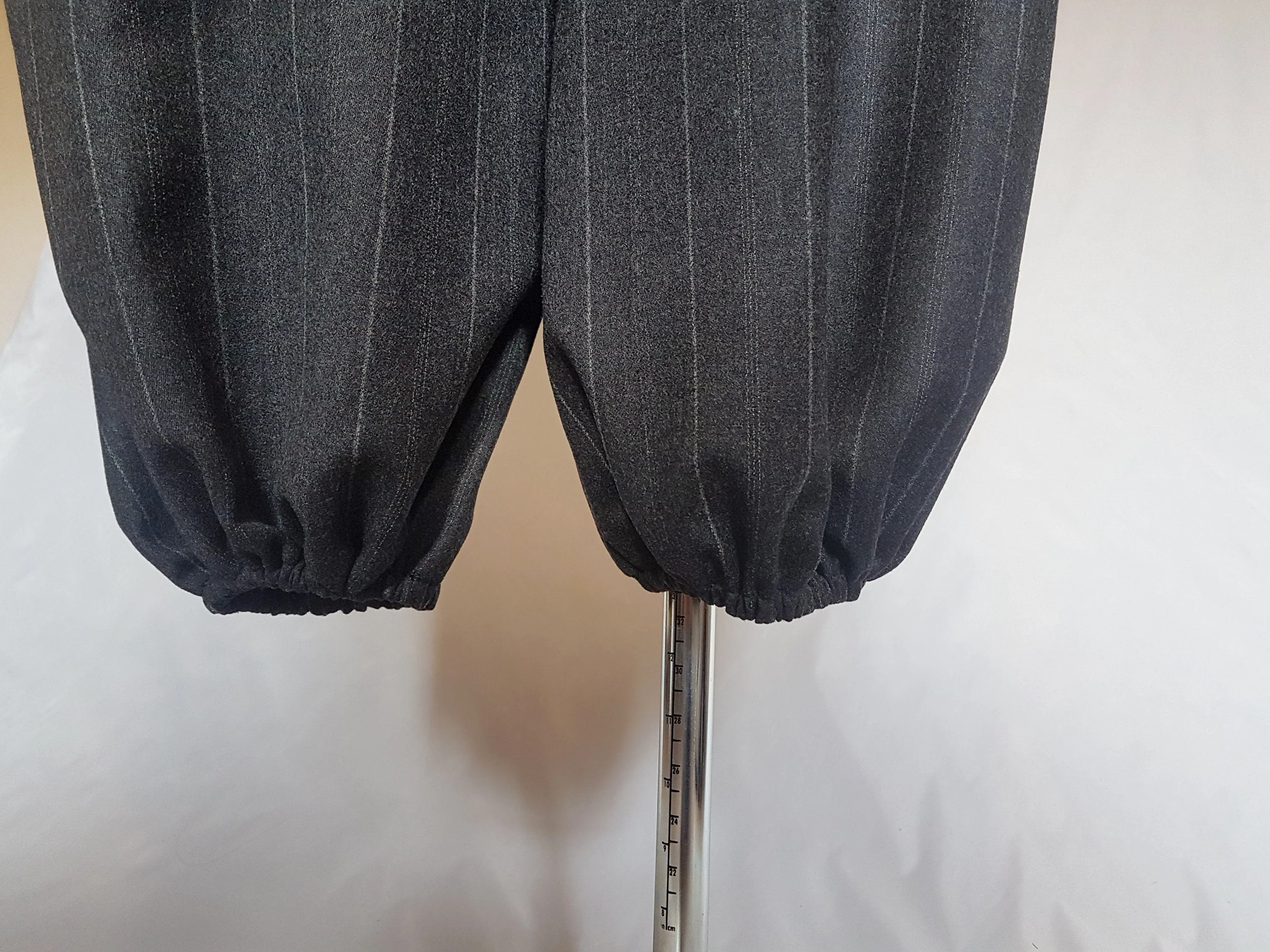 Grey Pinstripe Harem Slouch Pants Trousers UK14