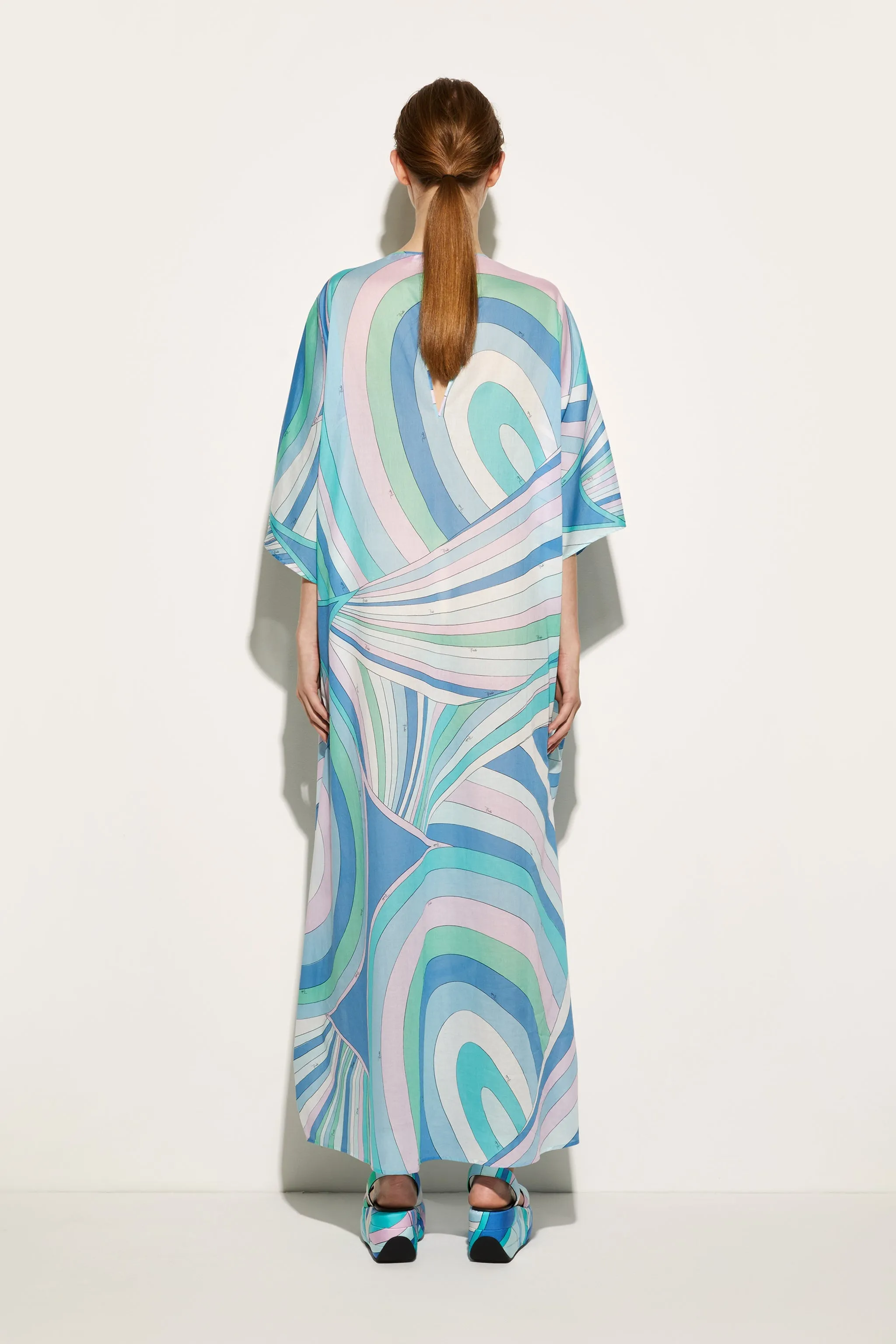 Iride-Print Cotton Kaftan