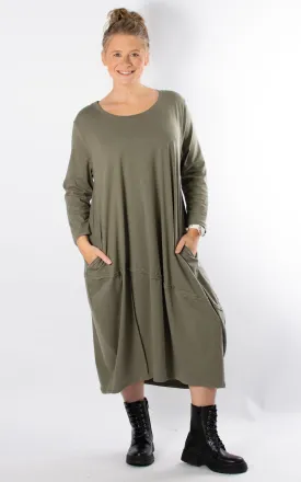 Katrina Dress | Long Sleeve | Khaki