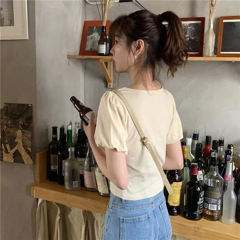 Kawaii Square Collar Slim-cut Shirt