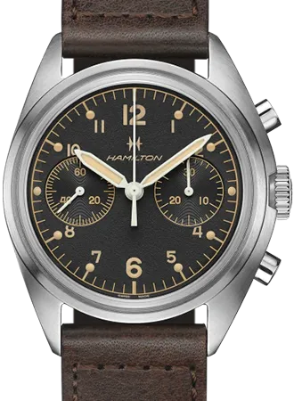 Khaki Aviation Pioneer Mechanical Chrono Black Ref. H76409530