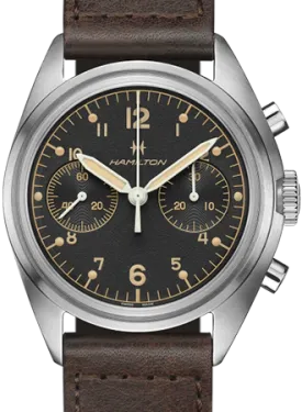 Khaki Aviation Pioneer Mechanical Chrono Black Ref. H76409530