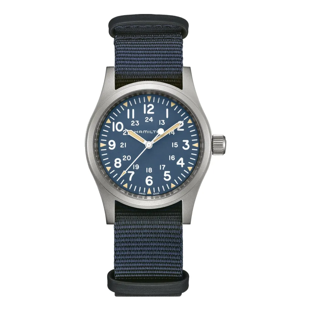 Khaki Field Mechanical 38mm Blue